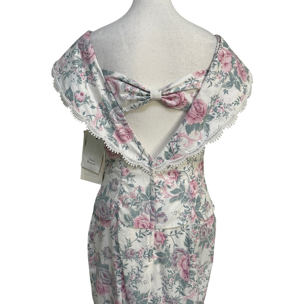 NWT 1991 Scott McClintock Floral Dress Sz 10 Cottagecore Romantic Coquette Gown - Picture 5 of 16